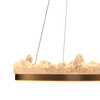 Lampa wisząca MONTANA 60 cm - LED, złoty kryształowy ring