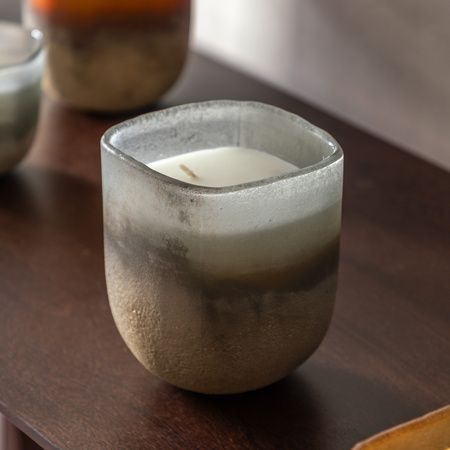 Mercury Candle White/Silver Medium Amber & Lily