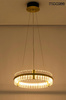 MOOSEE lampa wisząca SATURNUS 47 złota - LED, kryształ, stal szczotkowana