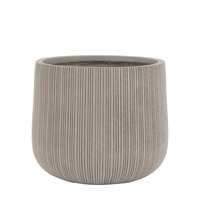 Denia Ribbed Outdoor Planter Grey 445x445x370mm