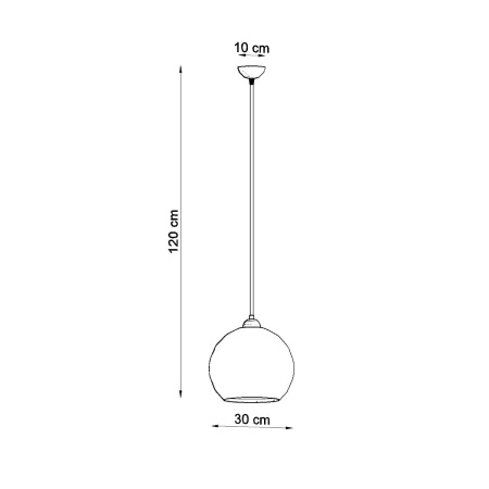 Lampa wisząca BALL biała