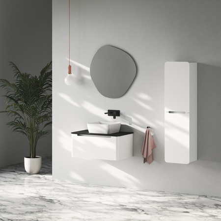 PREMIO blat kompaktowy HPL 82x1,2x48,5cm, czarny mat