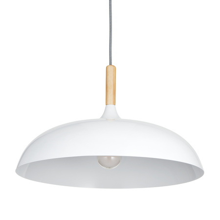 Lampa wisząca SAUCER 45 cm -  biała minimalistyczna oprawa do wnętrz nowoczesnych