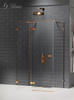 KABINA AVEXA COPPER PROSTOKĄTNA PRZYŚCIENNA L 100x90x200 CZYSTE 6mm ACTIVE SHIELD