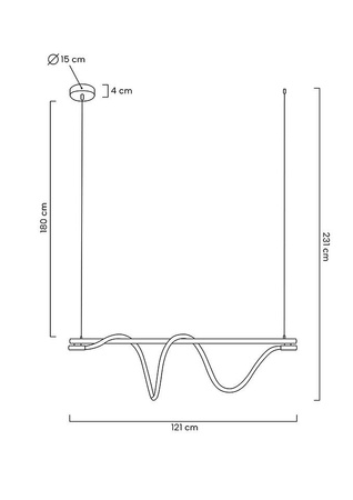 MOOSEE lampa wisząca SERPIENTE 120 złota
