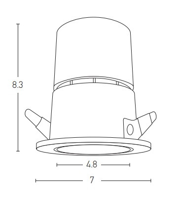 DOWNLIGHT SPOT LED 10W WHITE MATT - BLACK MATT REFLECTOR