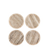 Novi Round Coasters S/4 Beige Marble 100x100x15mm