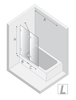Parawan wannowy OXIA COPPER BRUSHED składany 1D L 100x150 szkło czyste 8mm Active Shield 2.0