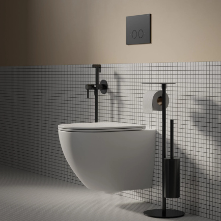 SET: STRONGFRAME stelaż podt. z ECO spłuk. + STEEL-R45 stal. przy. spł., czarny półmat