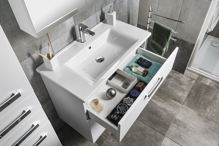 VEGA szafka umywalkowa 82x67,6x43,6cm, 2 szuflady, biała