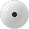 BANERA ROUND umywalka kompozytowa nablatowa, średnica 39cm, biały/brązowy mat