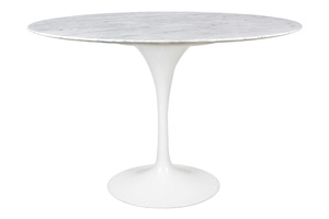 Stół TULIP MARBLE 120 CARRARA biały -     marmur, metal
