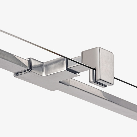Kabina prysznicowa AVEXA NICKEL BRUSHED 1D kwadratowa przyścienna P 80x80x200 szkło czyste 6mm Active Shield 2.0