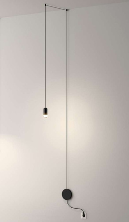 MOOSEE lampa ścienna FLUSSO WALL czarna