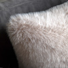 Maple Faux Fur Cushion Oatmeal 400x600mm