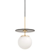 NOWOCZESNA LAMPA WISZĄCA CZARNO-ZŁOTA DALTONA W1
