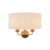 Highclere 2 Wall Light Vintage Brass