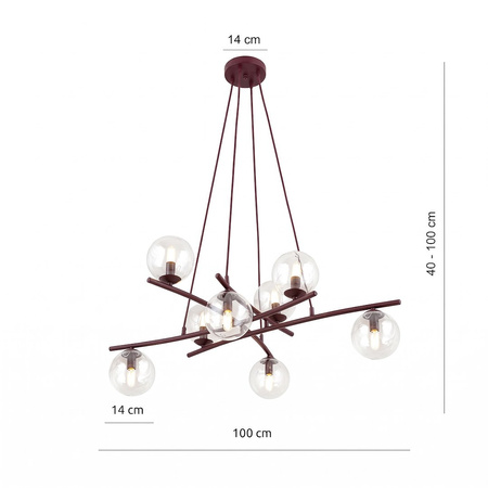 ESSA 8 BURGUNDY TRANSPARENT