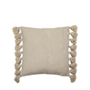 Woven Cushion with Tassels Black 450x450mm