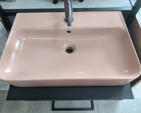 Vitruvit SLASH ceramiczna umywalka podwieszano - nablatowa prostokątna 60 x 40 cm Morganite (wyprzedaż ekspozycyjna)
