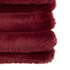 Ribbed Faux Fur Throw Mulberry 1300x1700mm