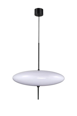Lampa wisząca PIATTO 50 cm - biały, eliptyczny klosz