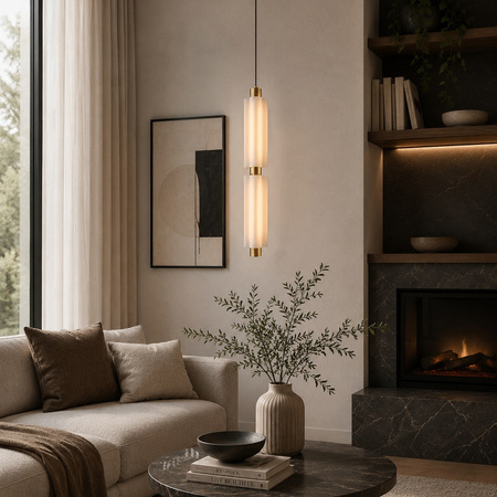 Lampa wisząca OSMO-2 LED złota 73 cm