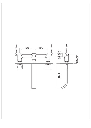 NEXEN-S Chrom Podtynkowa bateria umywalkowa
