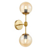 LAMPA ŚCIENNA KINKIET LOFTOWY MOSIĘŻNO-BURSZTYNOWY ZODIAK W2