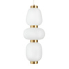 Lampa wisząca BRILLA-3, 23 cm - LED, złota, nieregularne białe kule
