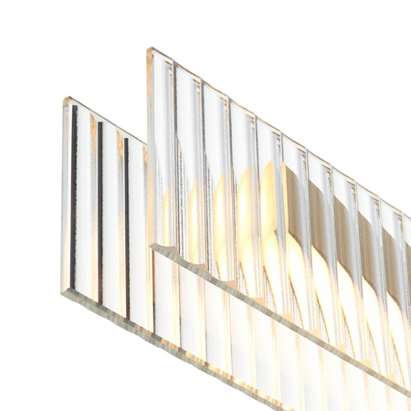 Lampa wisząca LONGIN-120 - LED, złota listwa ze szklaną obudową