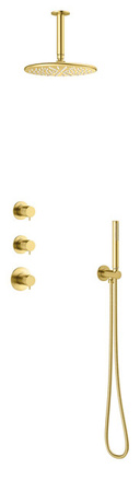 Silhouet HS2 Podtynkowy termostatyczny zestaw prysznicowy szczotkowany mosiądz pvd