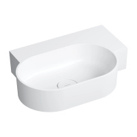 OVO M+ umywalka nablatowa/wisząca - prawa, 55 x 38 cm, biały mat