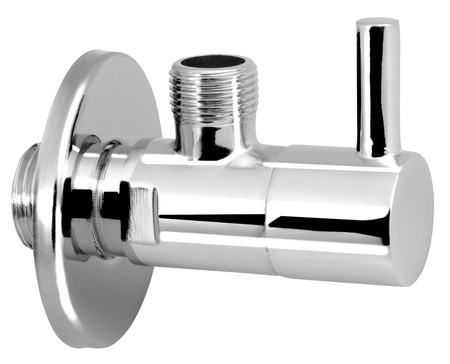 Zawór narożny 1/2"x3/8", okrągły, chrom
