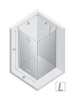 NZ2 Kabina prysznicowa NEW SOLEO LIGHT GOLD 1D prostokątna L 90x70x195 szkło czyste 6mm Active Shield 2.0 - składane