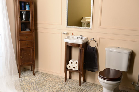 RETRO szafka umywalkowa 36,5x85x29cm, buk