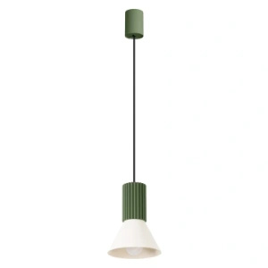 Lampa wisząca ESTRIA 1 beżowa/zielona oliwka