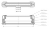 CUT przelew szczelinowy 170x24mm, korek klik-klak, chrom