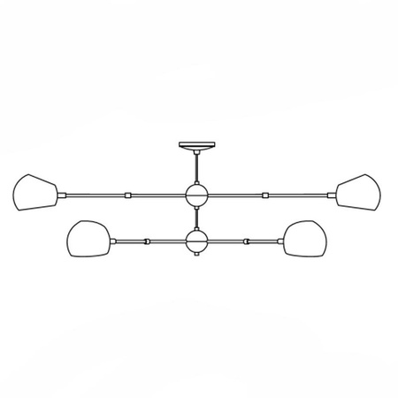 Lampa wisząca ASTRONOMY-6, 165 cm - biała