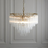 Toulouse 12 Pendant Light Clear Ribbed Glass
