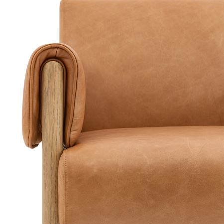 Stratford Armchair Brown Leather 755x725x800mm