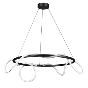 Lampa wisząca FANTASIA ROUND LED czarna 60 cm