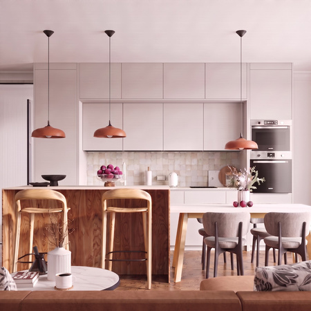 Lampa wisząca GINA ochra czerwona