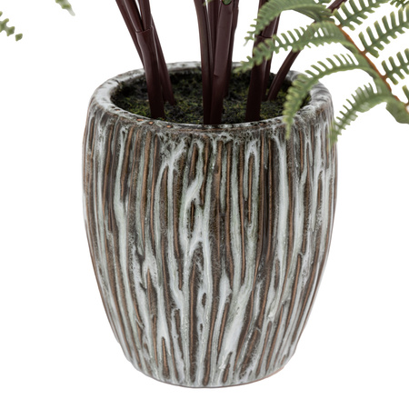 Tall Fern in Textured Grey Ceramic Pot