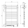 Elektryczny grzejnik łazienkowy Navin Avangard 480x800 Sensor, czarny, lewy, timer