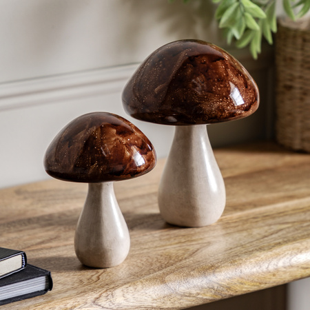 Resin Mushroom Set of 2 160mm & 210mm