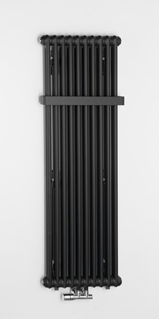 FEDE grzejnik łazienkowy 1500x490mm, 10 segmentów, czarny mat