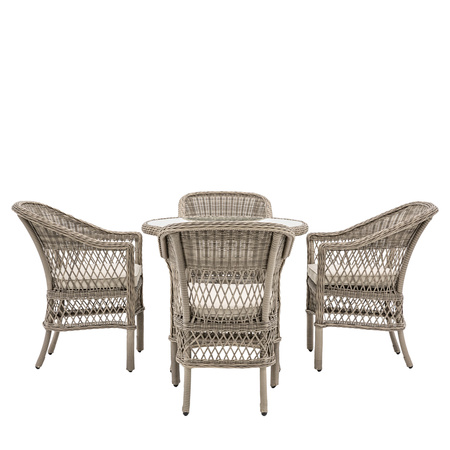 Menton 4 Seater Round Dining Set