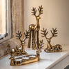 Stag Gold Trio Tealight Holder 250x95x120mm