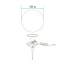 Lampa ogrodowa kula BALL L biała 60 cm